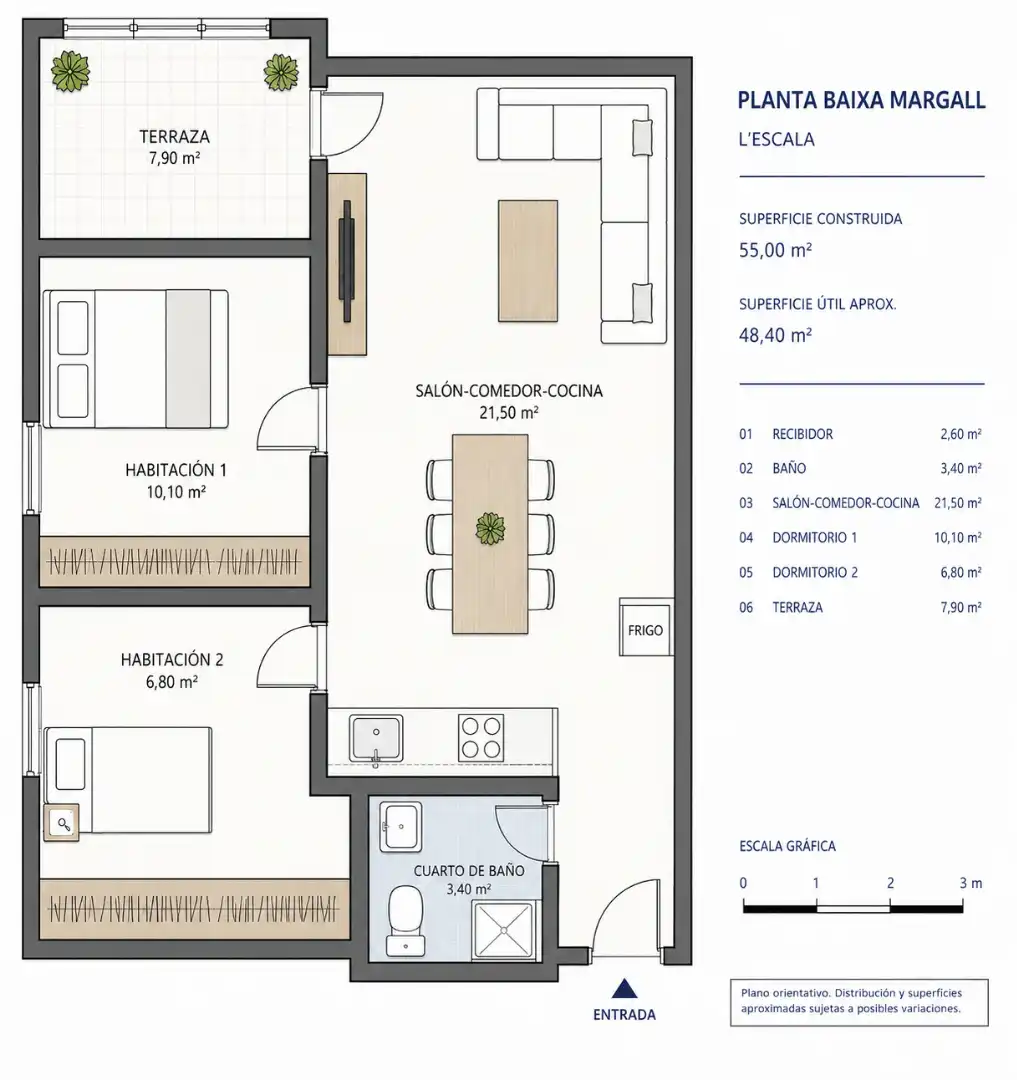 Apartamento en venta en L'Escala con Terraza, Amueblado y Lavadora