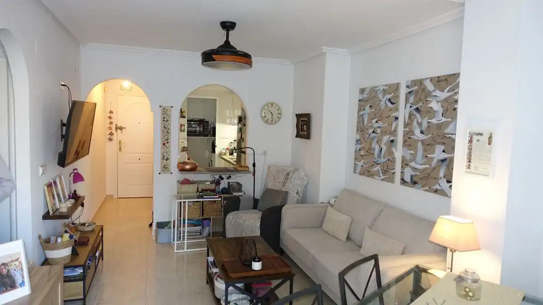 Sala de estar de Piso en venta en Guardamar del Segura con Aire acondicionado, Terraza y Piscina
