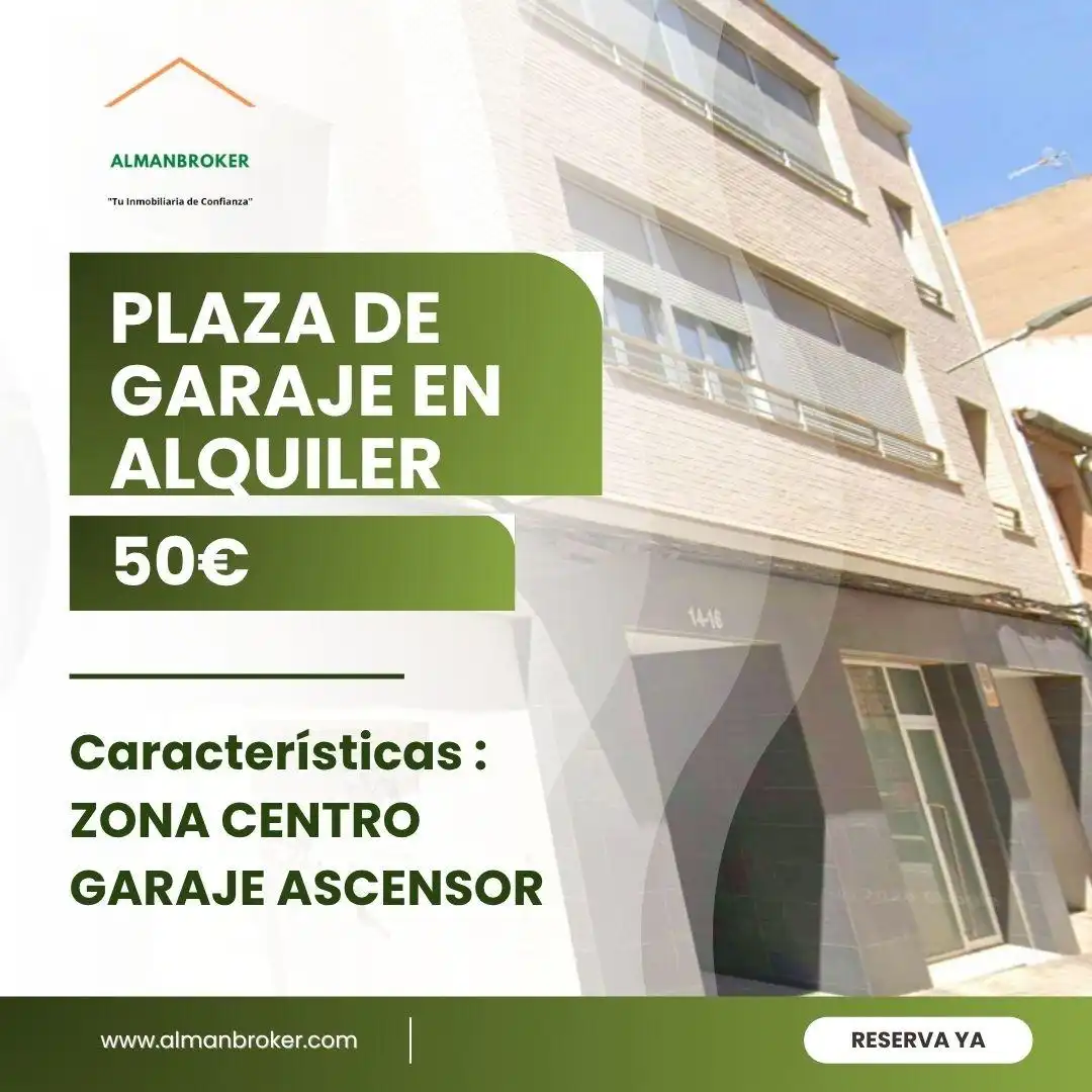 Vista exterior de Garaje de alquiler en Almansa
