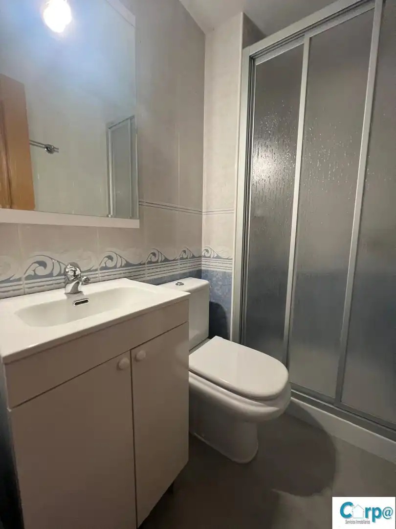 Baño de Piso de alquiler en  Pamplona / Iruña con Calefacción, Parquet y Amueblado