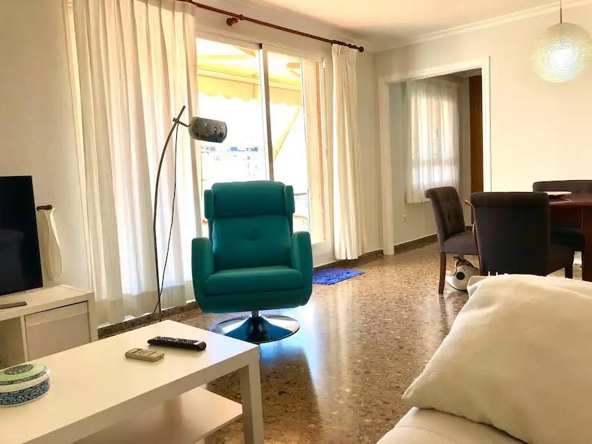 Sala de estar de Ático de alquiler en Valencia con Terraza y Amueblado