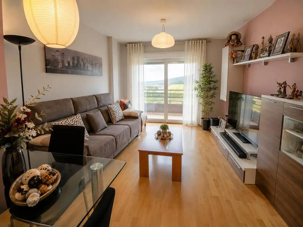 Sala de estar de Piso en venta en Cuarte de Huerva con Aire acondicionado, Calefacción y Terraza