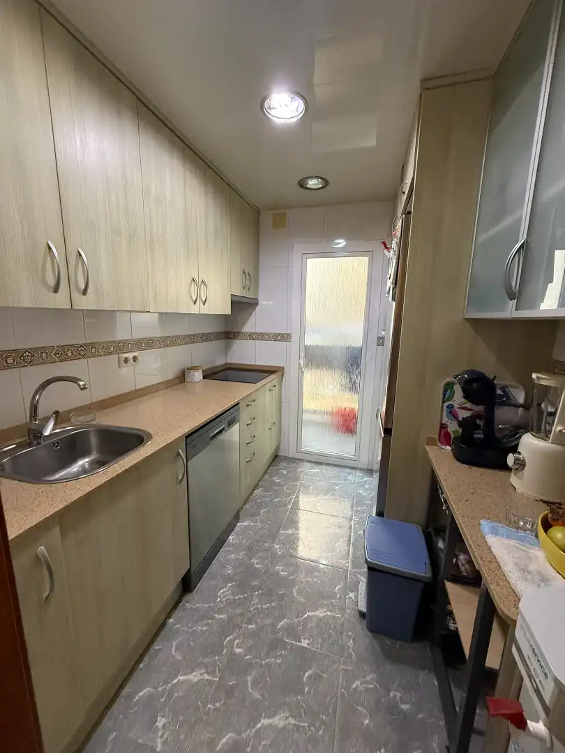 Kitchen of Flat for sale in Mataró  with Storage room, Furnished and Balcony
