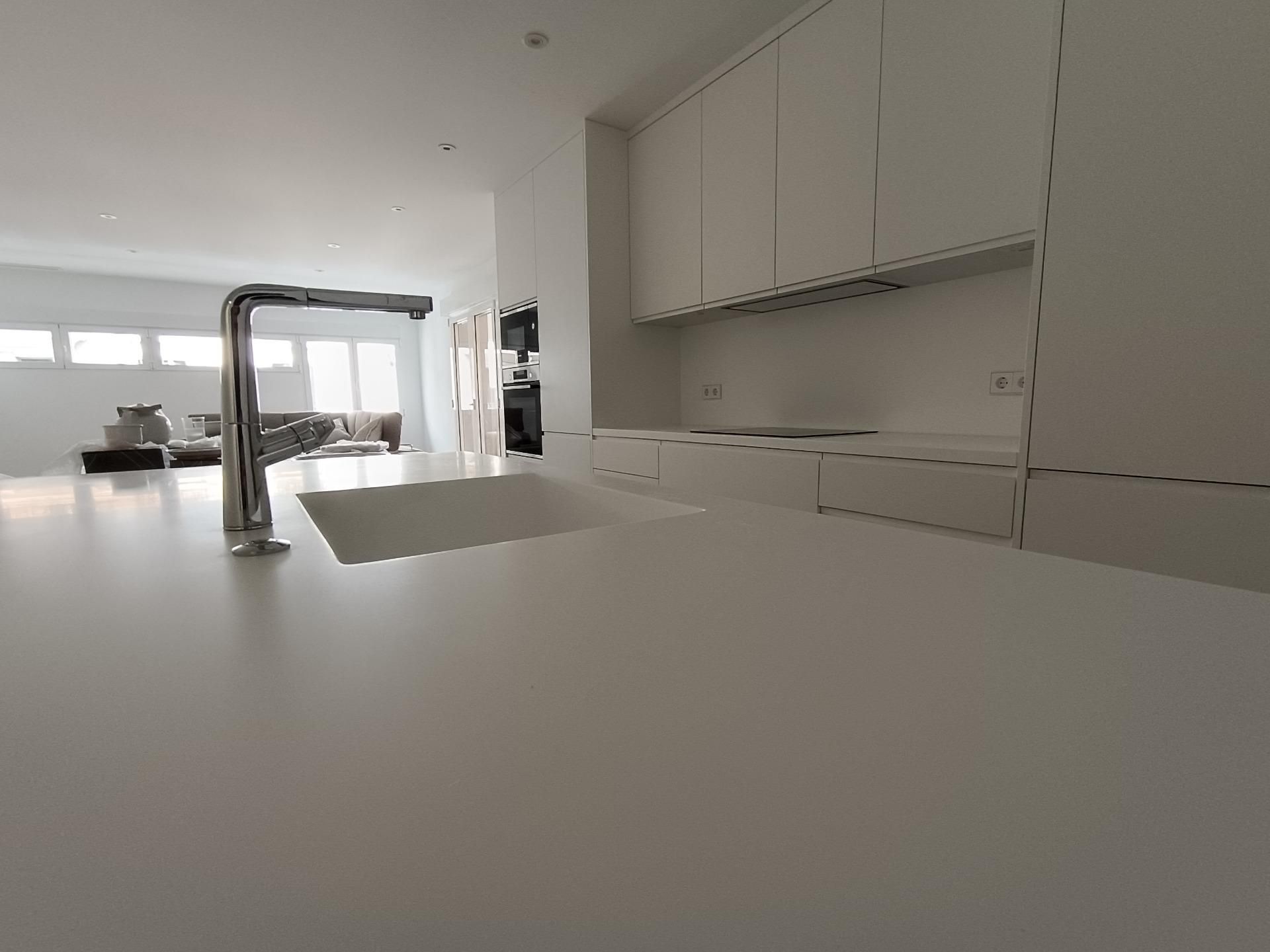 Kitchen of Flat for sale in  Madrid Capital  with Air Conditioner, Heating and Private garden