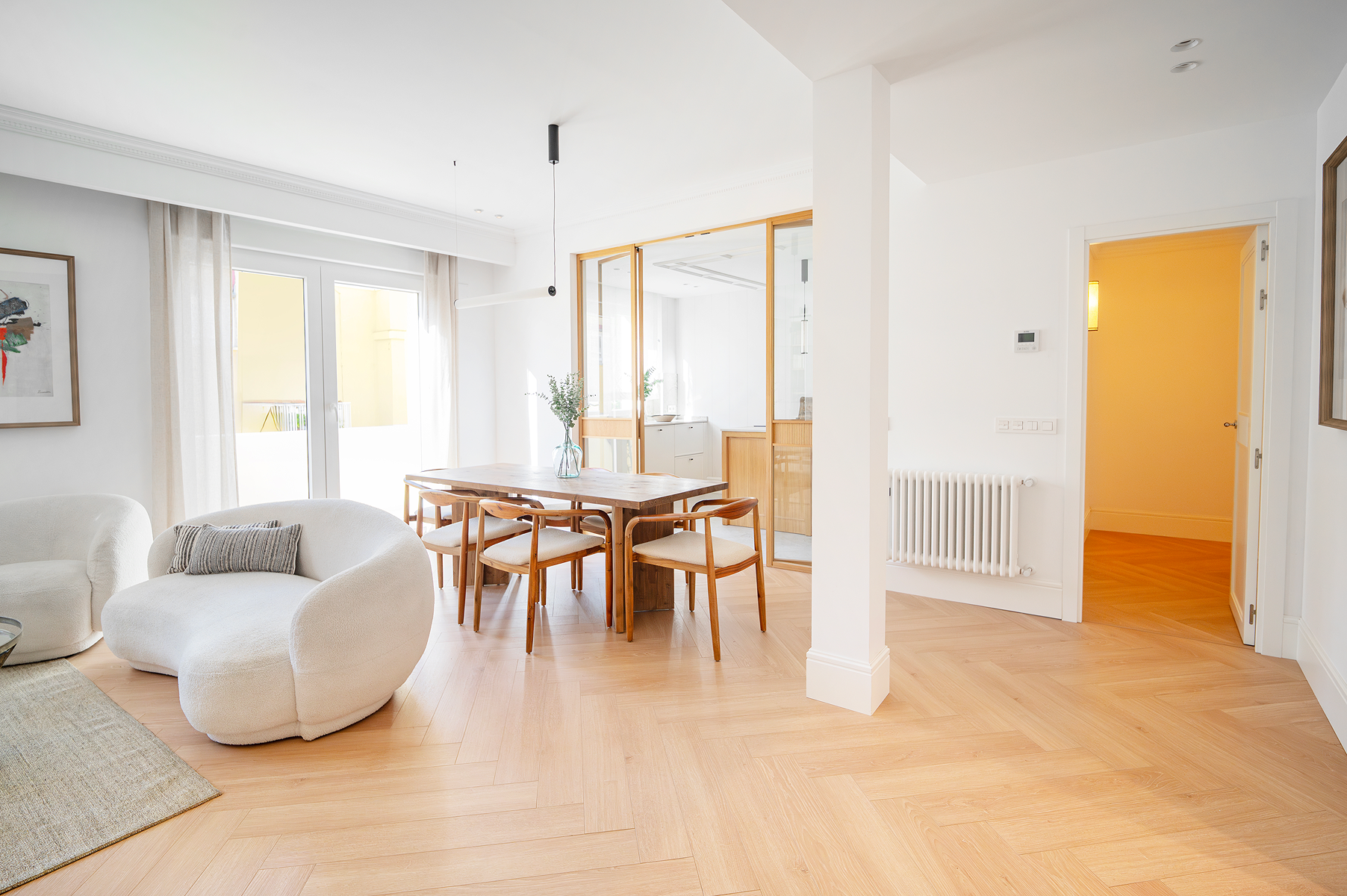 Dining room of Apartment for sale in  Madrid Capital  with Air Conditioner, Heating and Terrace