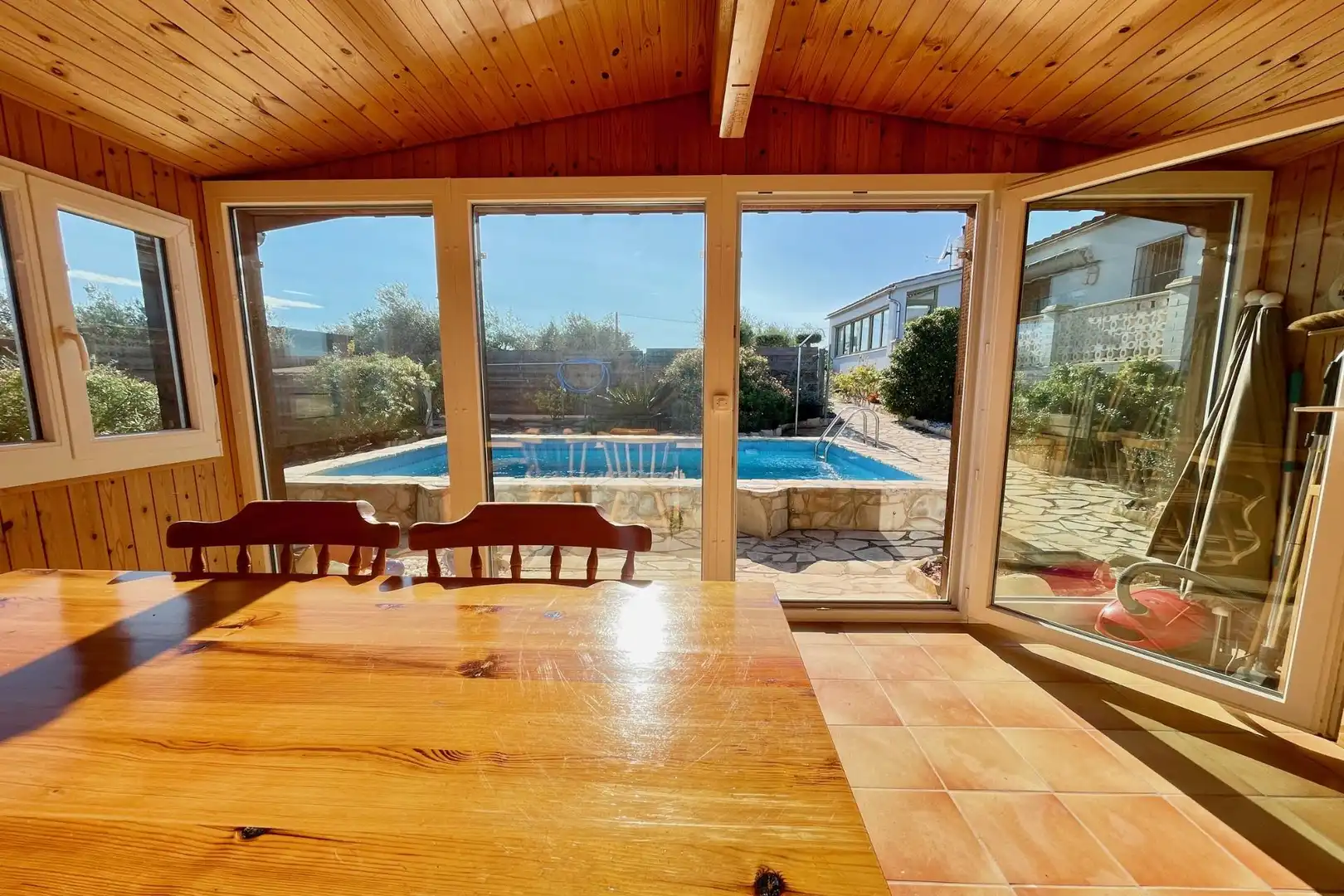 Jardín de Casa o chalet en venta en Camarles con Jardín privado, Piscina y Amueblado