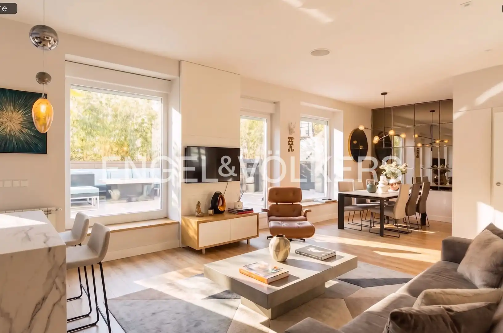 Wohnzimmer von Dachboden zum Verkauf in  Madrid Capital mit Klimaanlage, Heizung und Terrasse