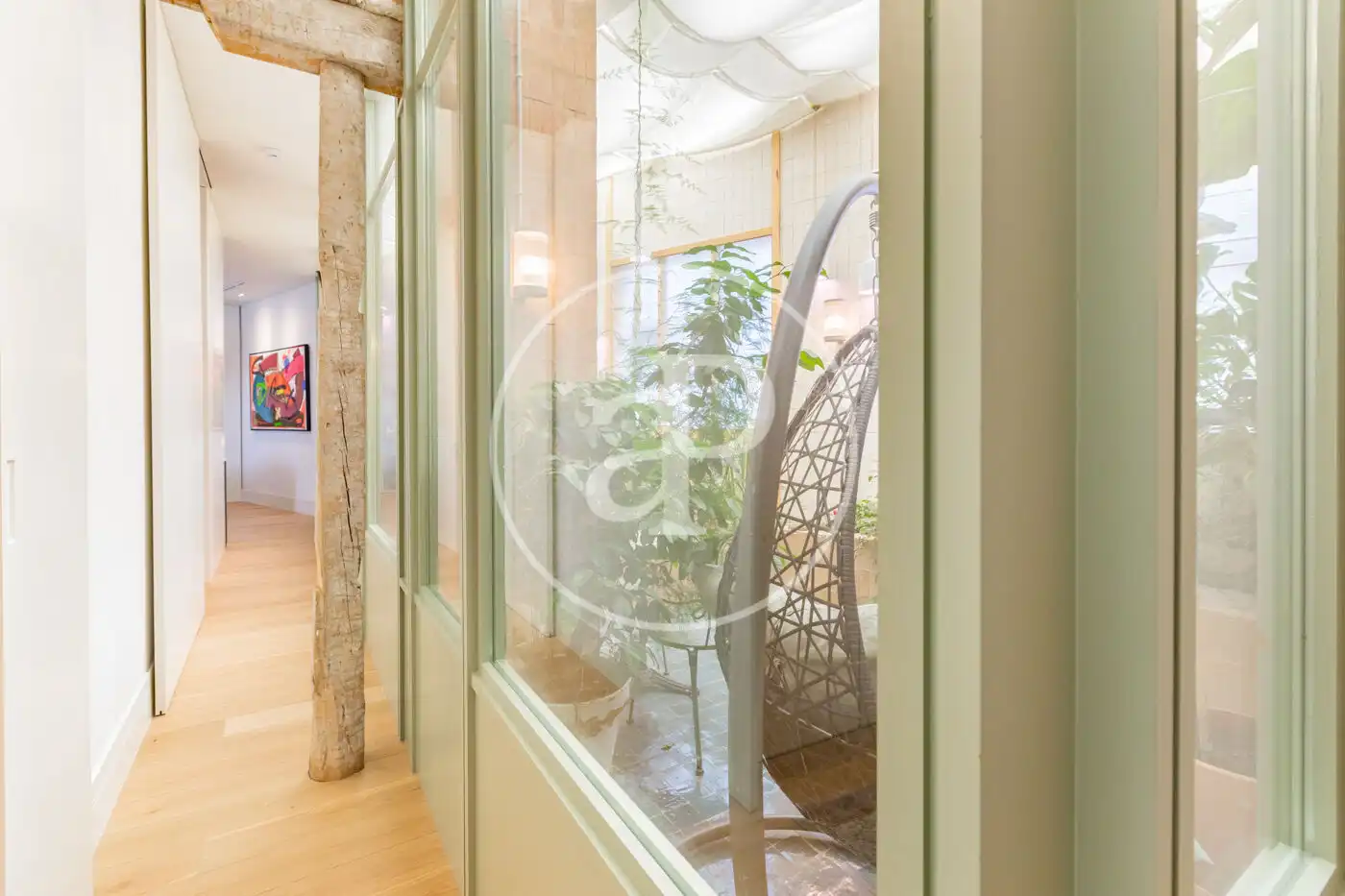 Wohnung zur Miete in Madrid mit Klimaanlage, Heizung und Privatgarten
