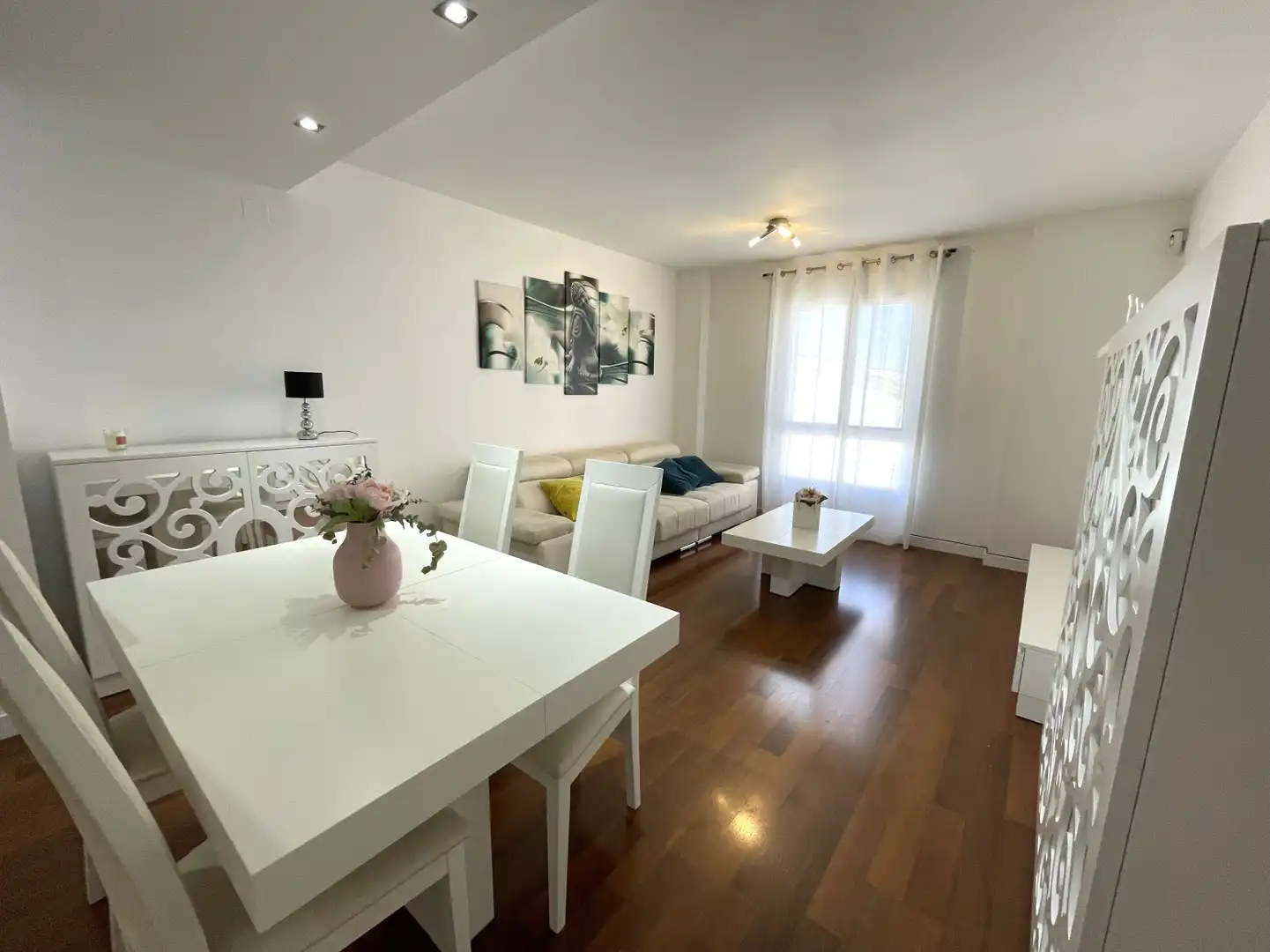Sala de estar de Piso de alquiler en Beniparrell con Aire acondicionado, Parquet y Terraza