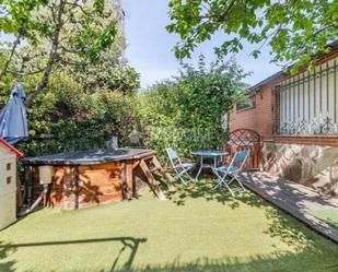 Garden of Single-family semi-detached for sale in  Madrid Capital  with Air Conditioner