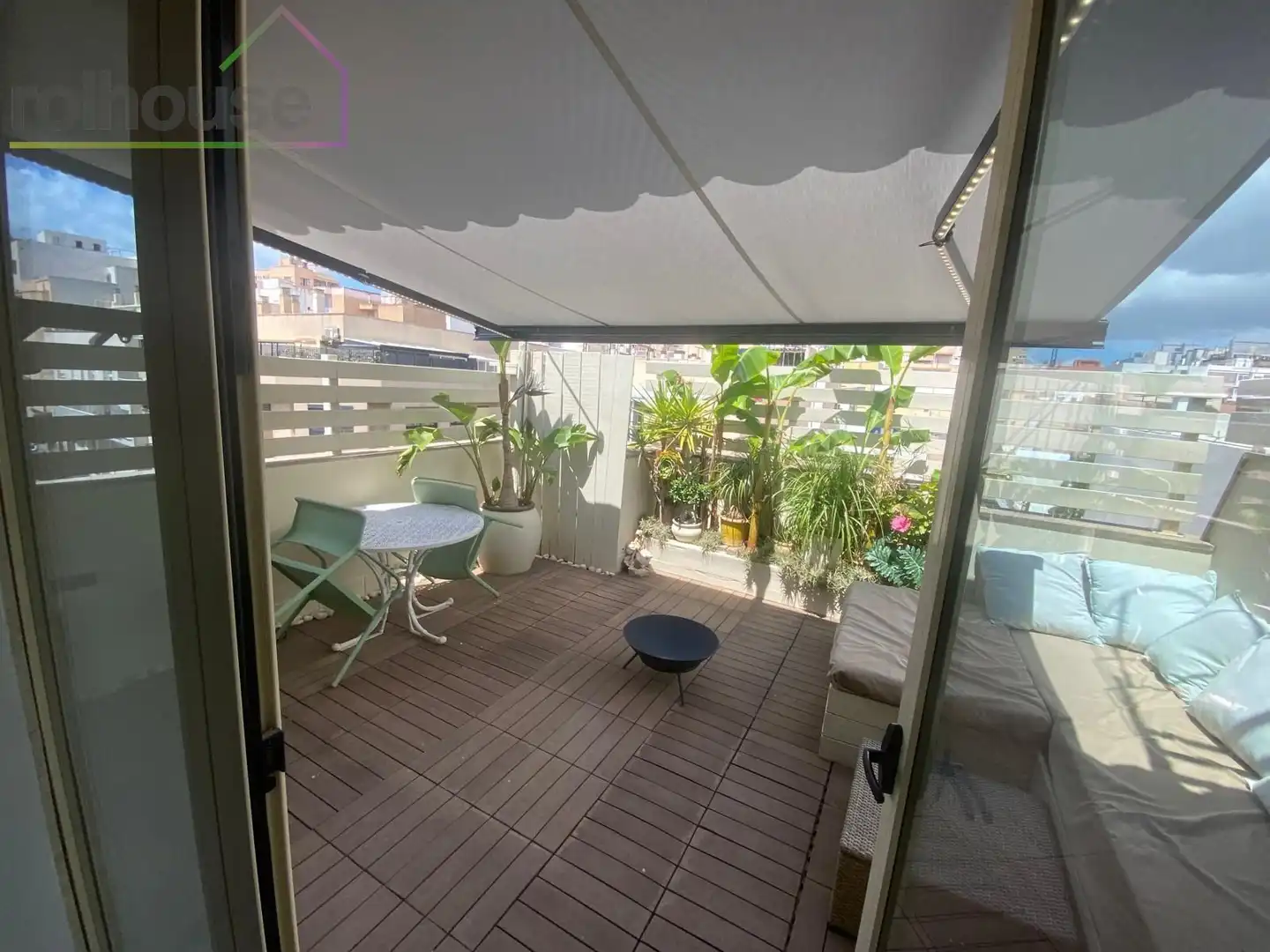 Terraza de Ático de alquiler en  Palma de Mallorca con Aire acondicionado, Calefacción y Parquet