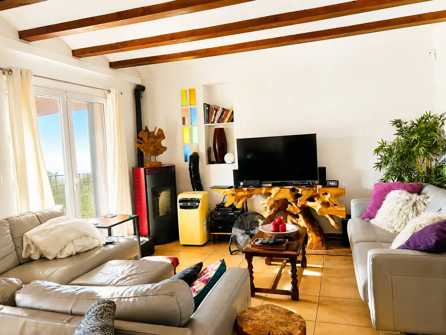 Sala d'estar de Casa o xalet en venda en Jávea / Xàbia amb Aire condicionat, Calefacció i Jardí privat