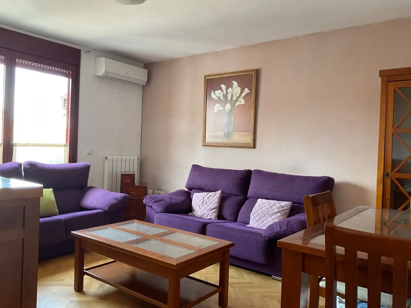 Sala de estar de Piso de alquiler en Alcalá de Henares con Aire acondicionado, Calefacción y Parquet