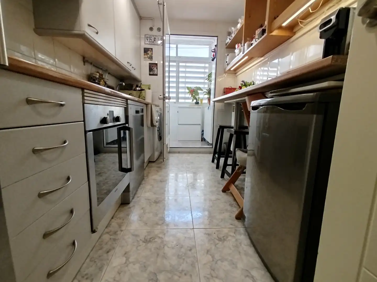 Kitchen of Flat for sale in  Madrid Capital  with Air Conditioner, Heating and Parquet flooring