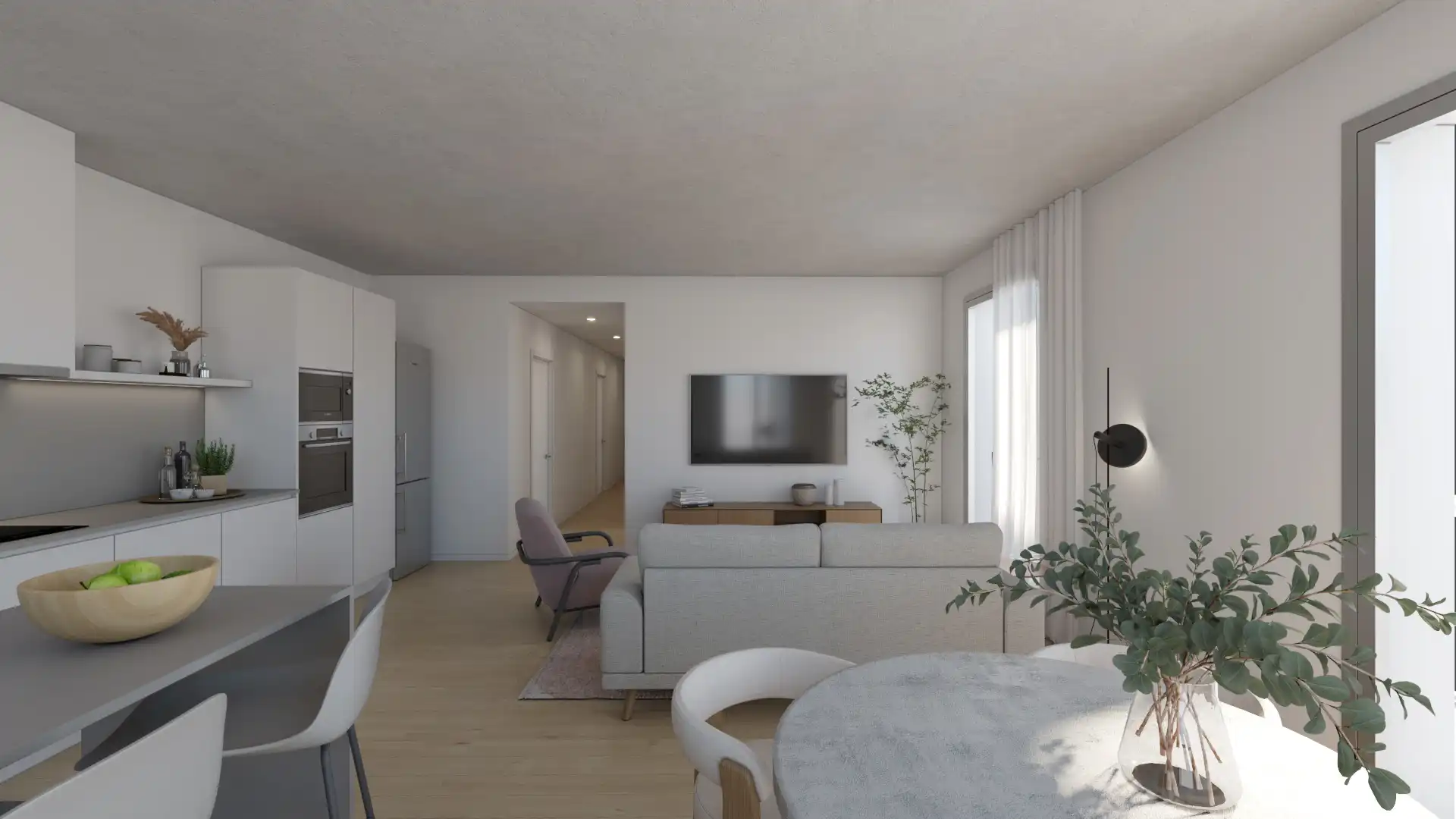 Sala de estar de Ático en venta en Riudellots de la Selva con Aire acondicionado, Calefacción y Parquet