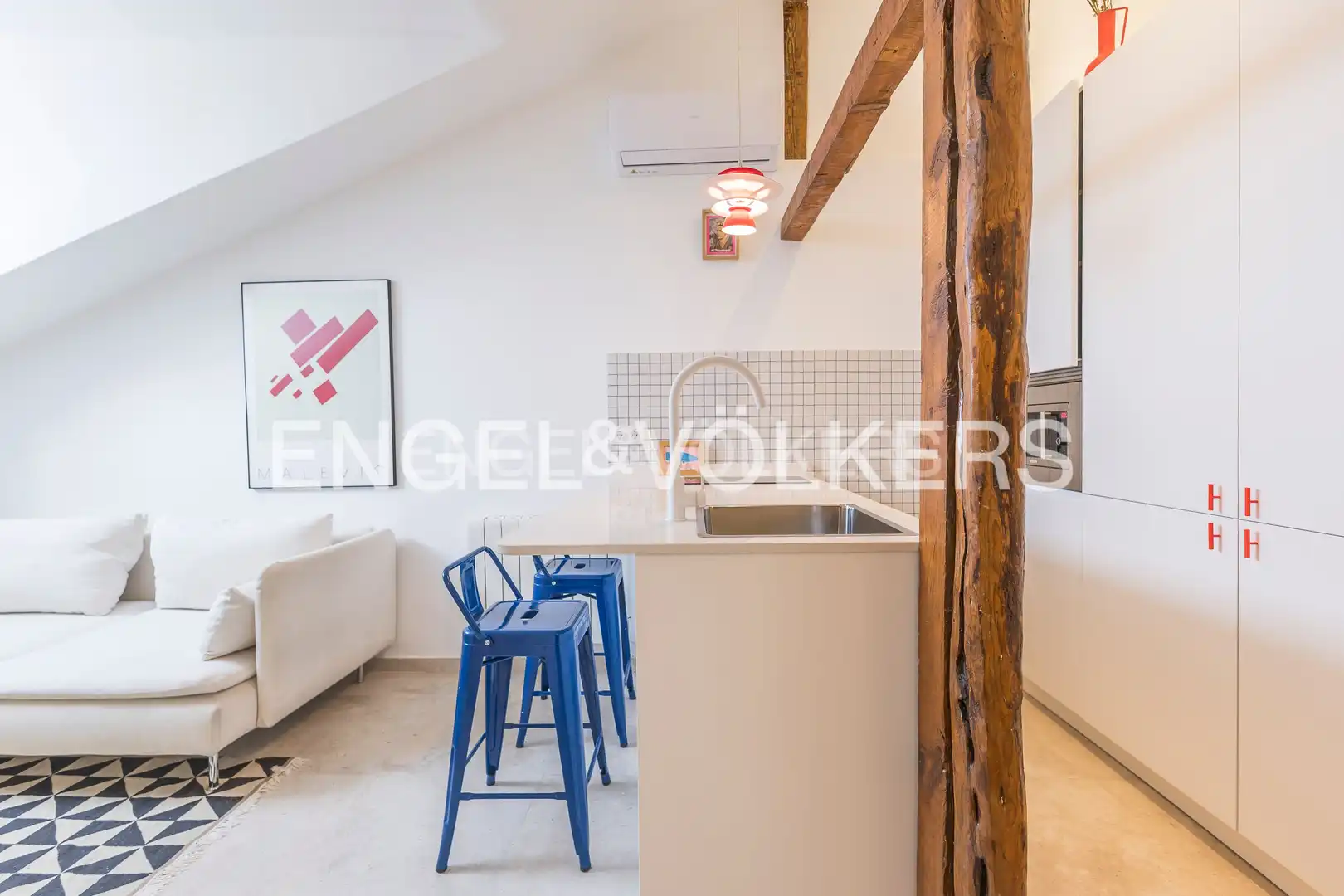 Küche von Wohnung zur Miete in Madrid mit Klimaanlage, Heizung und Möbliert
