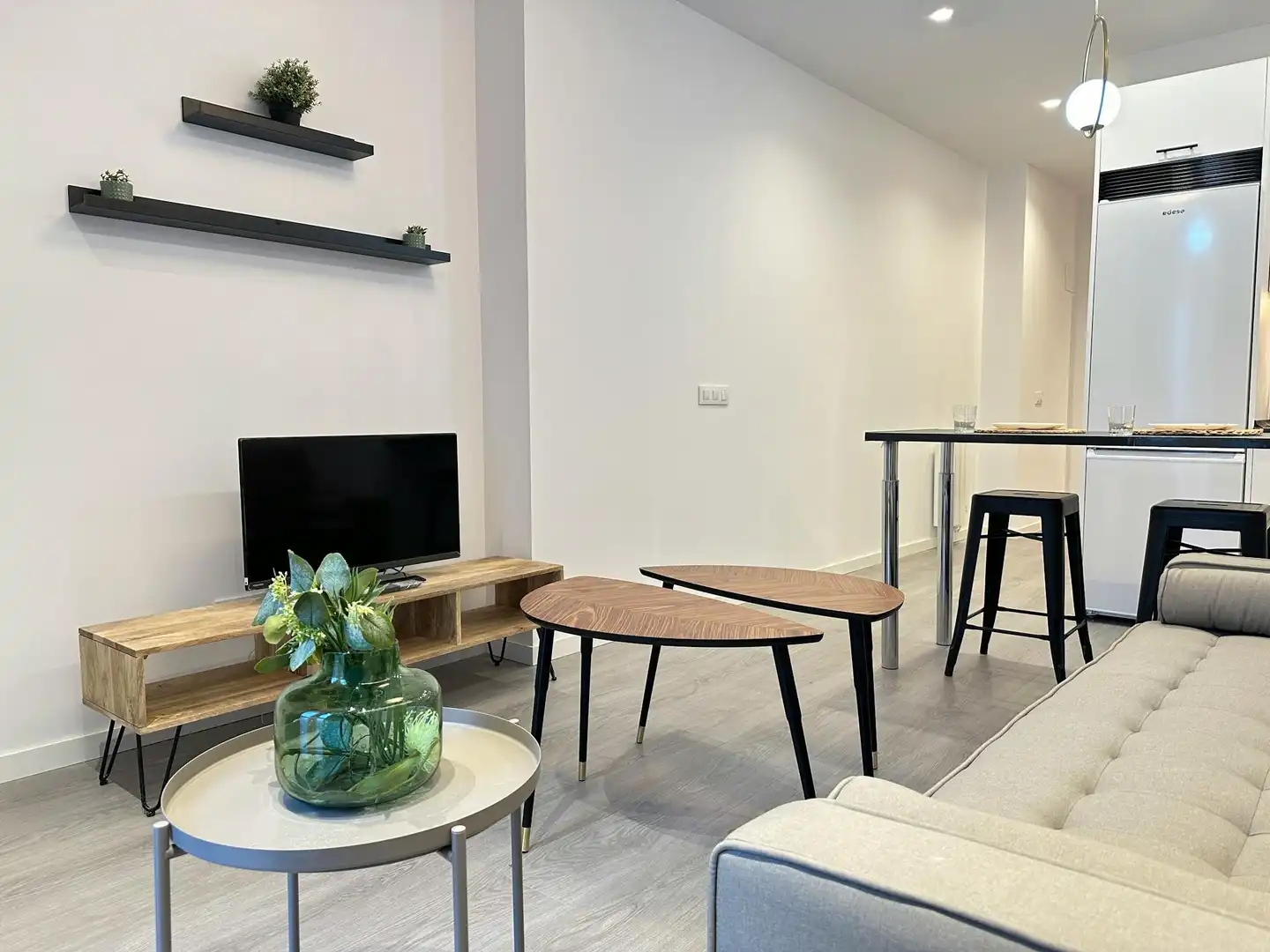 Living room of Flat for rent in Madrid  with Heating, Furnished and Washing machine