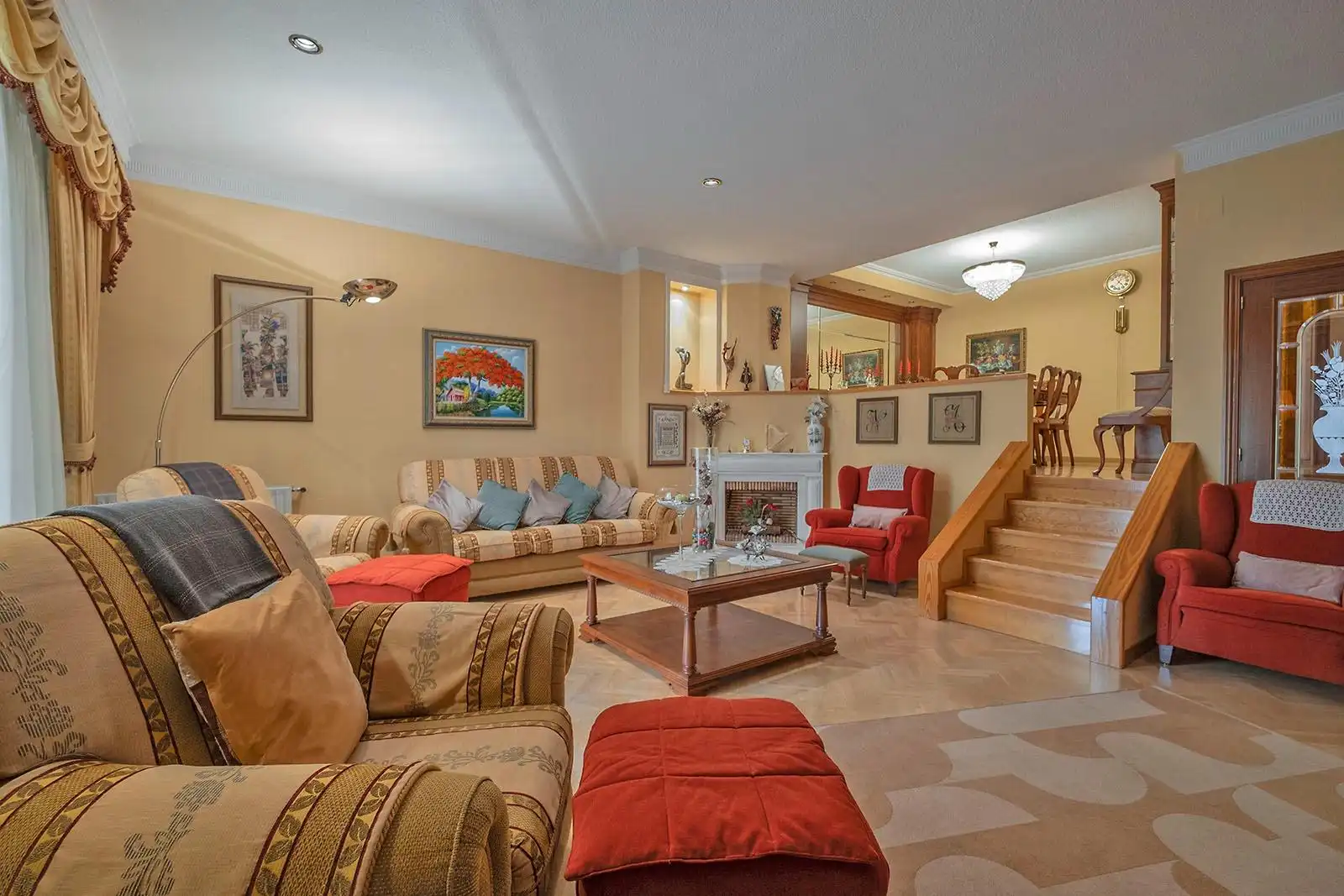Sala de estar de Casa adosada en venta en Tres Cantos con Calefacción, Jardín privado y Parquet
