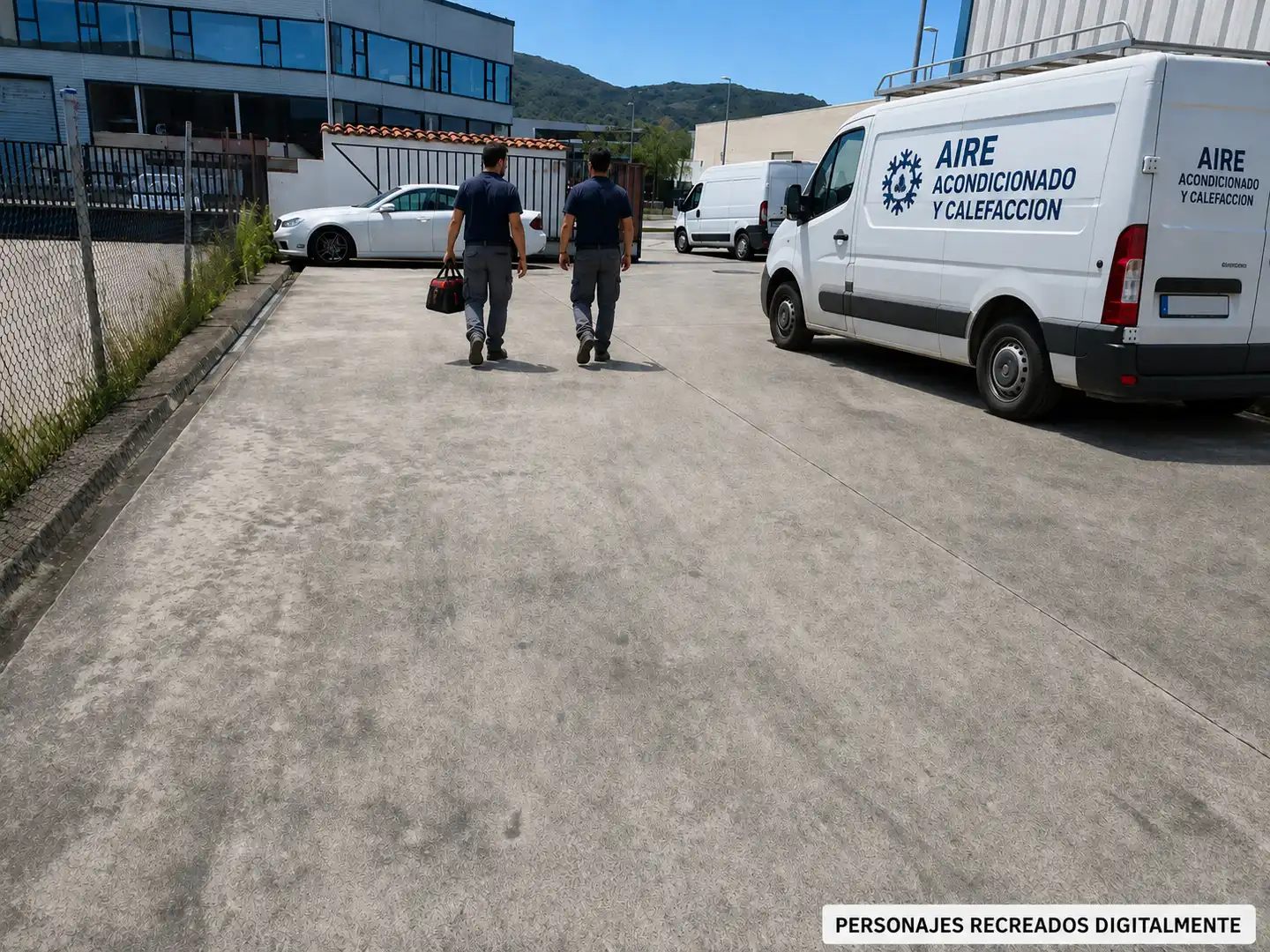 Parkplatz von Fabrikhallen zur Miete in El Astillero  