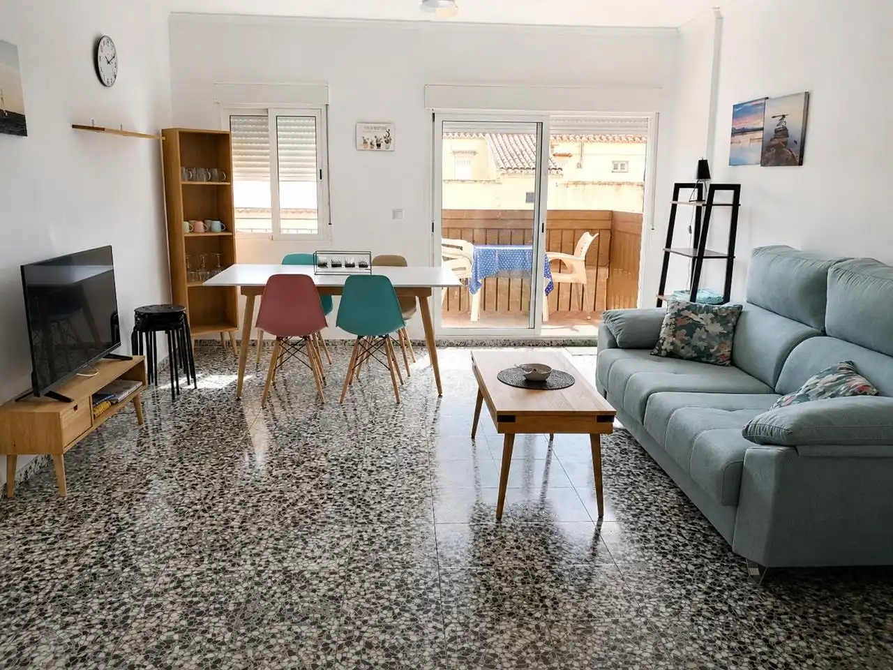 Sala de estar de Piso de alquiler en Valencia con Aire acondicionado, Terraza y Amueblado