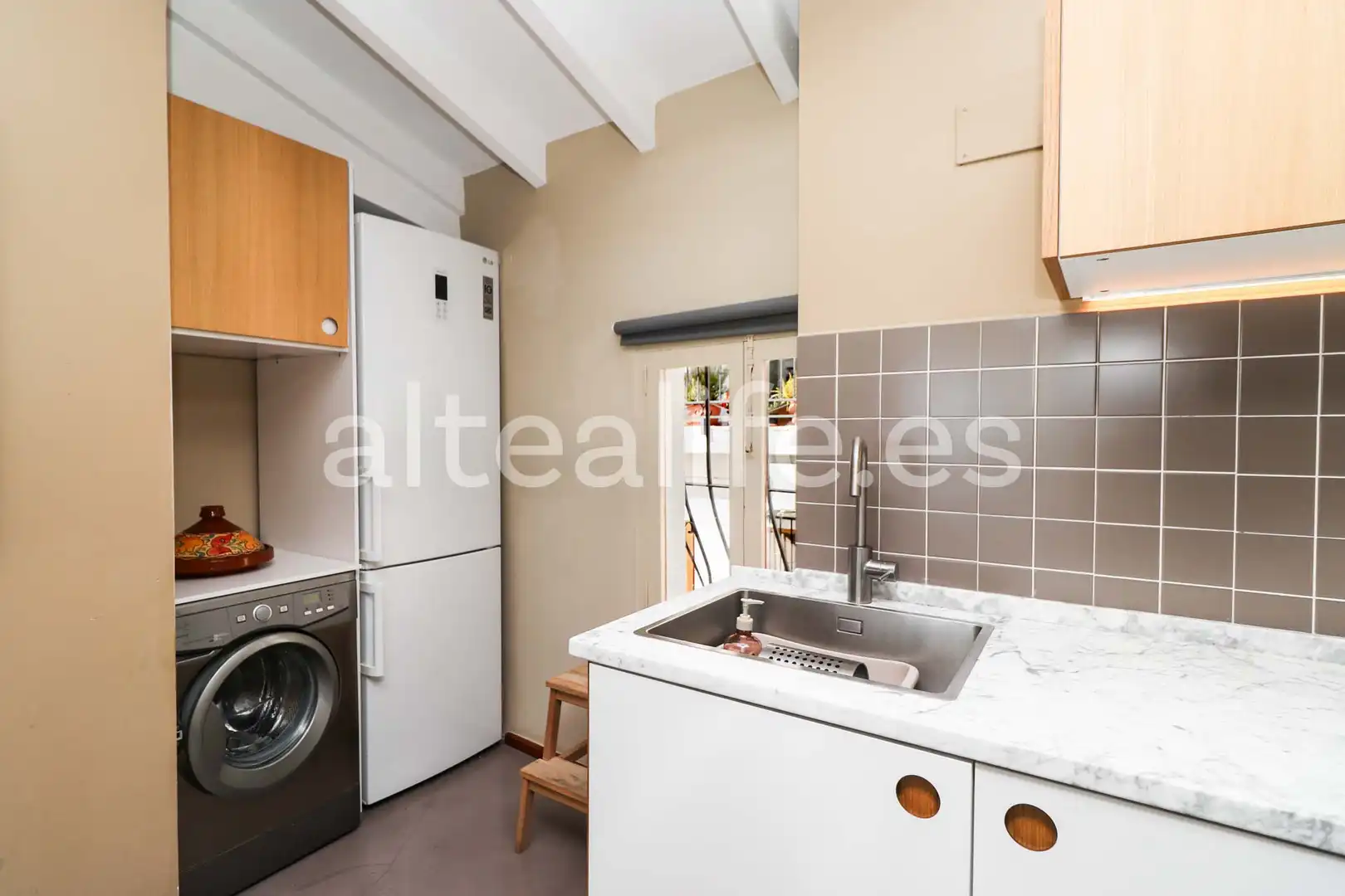 Cocina de Casa adosada en venta en Altea con Aire acondicionado, Parquet y Balcón