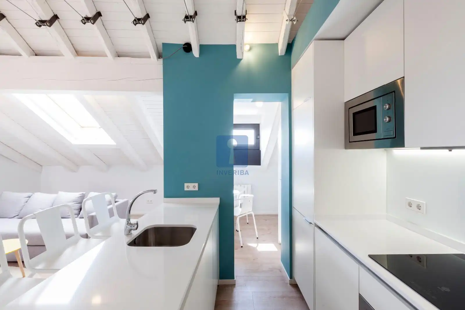 Kitchen of Attic for rent in Madrid  with Air Conditioner, Heating and Parquet flooring