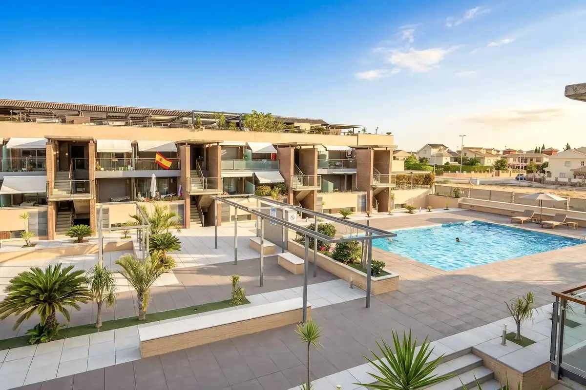 Terrace of Apartments for sale in San Javier  with Air Conditioner and Community pool