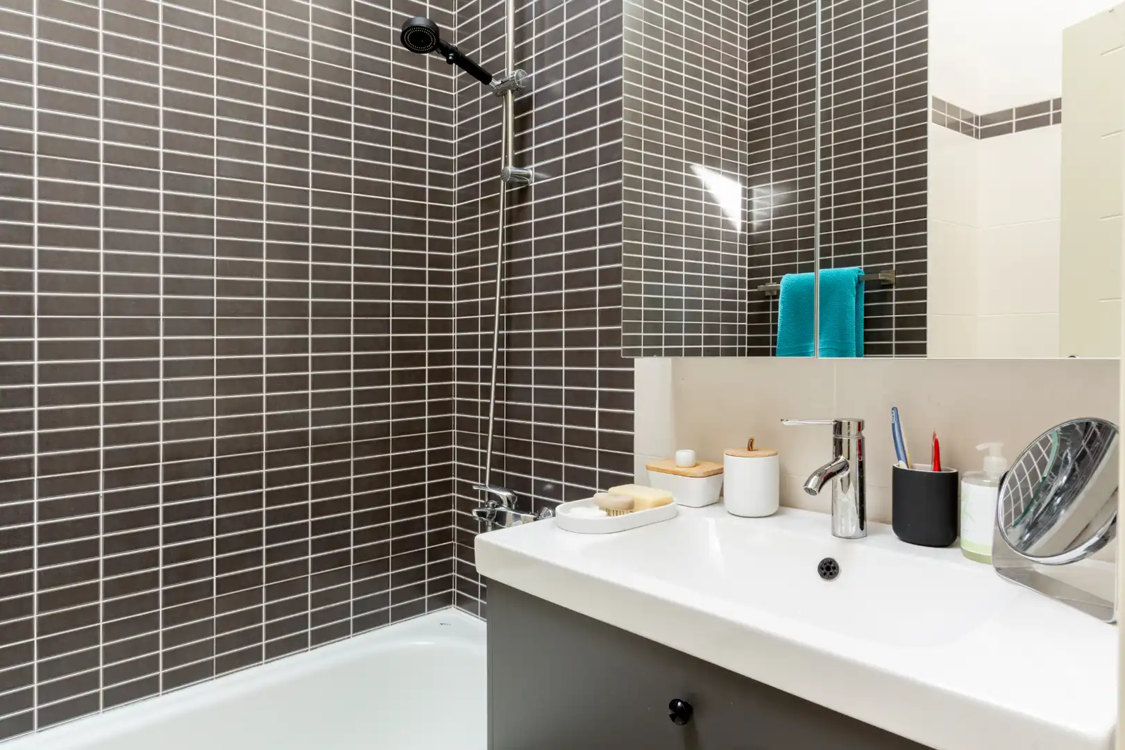 Baño de Dúplex de alquiler en Madrid con Aire acondicionado y Amueblado