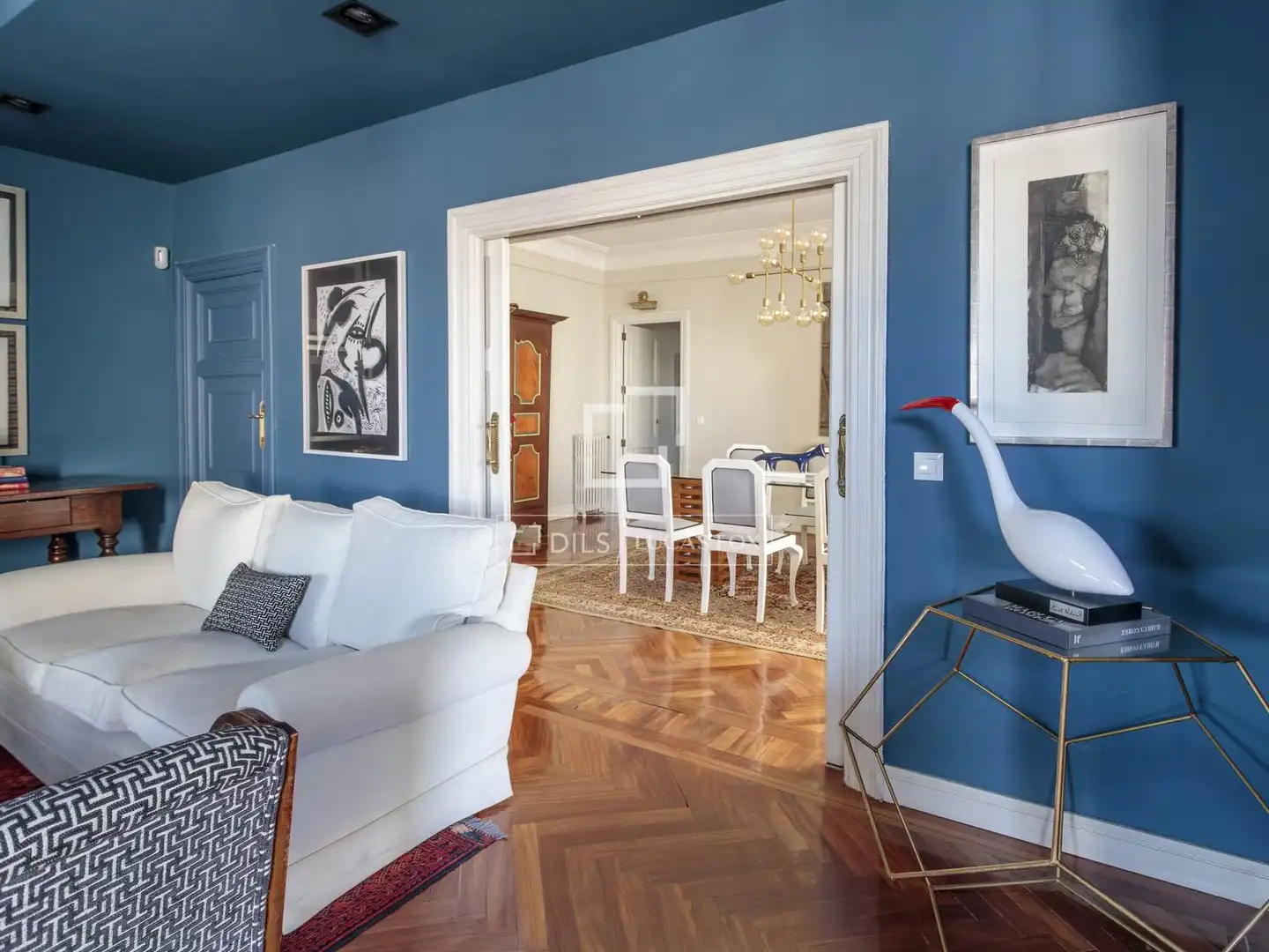 Living room of Attic for rent in Madrid  with Air Conditioner, Heating and Parquet flooring