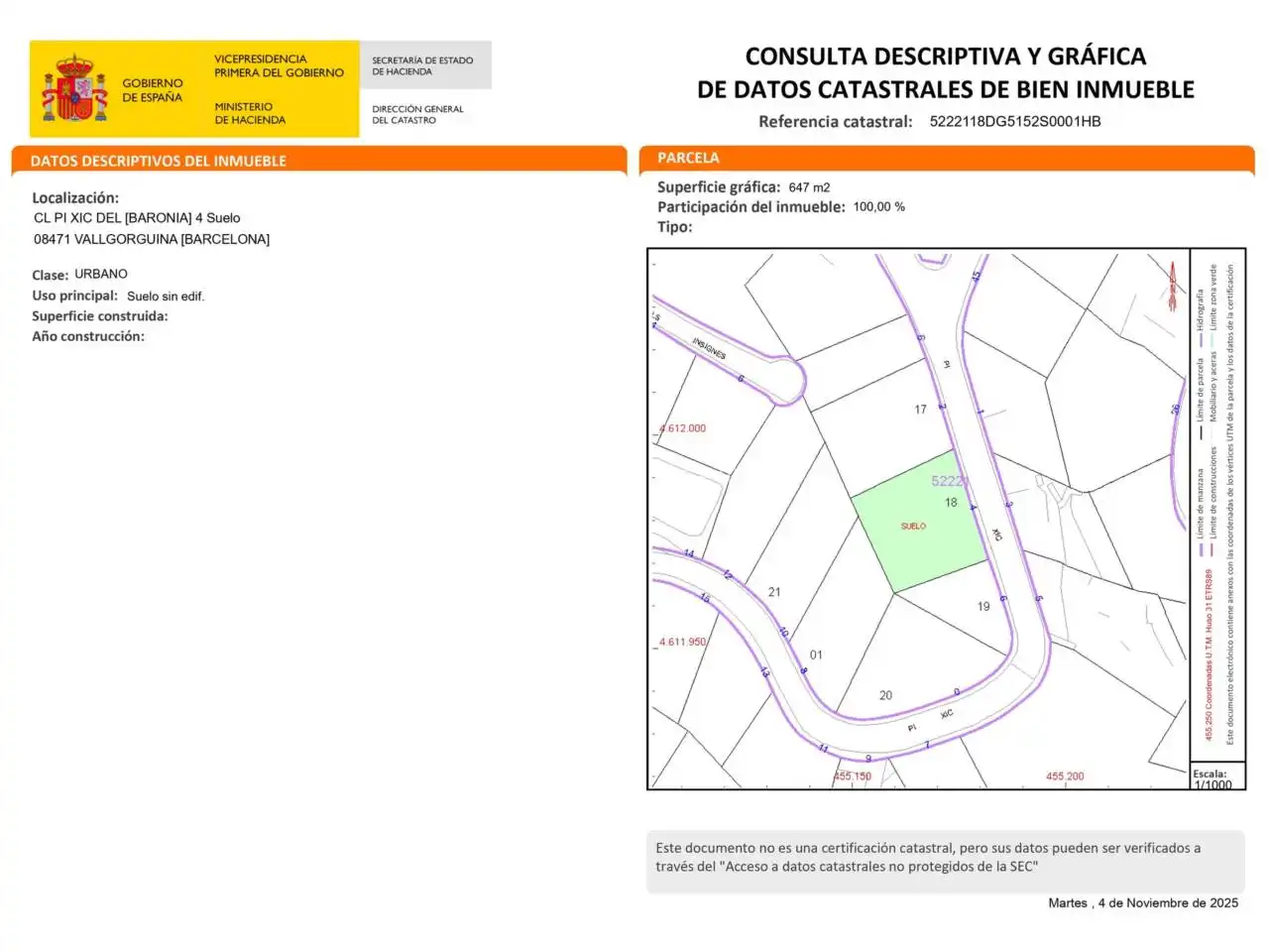 Terreny residencial en venda a Calle DEL PI XIC 4, imagen 2
