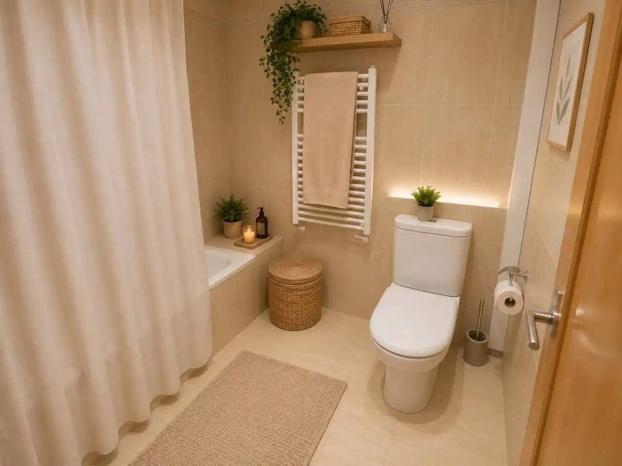Baño de Casa adosada en venta en Lladó con Aire acondicionado, Calefacción y Jardín privado