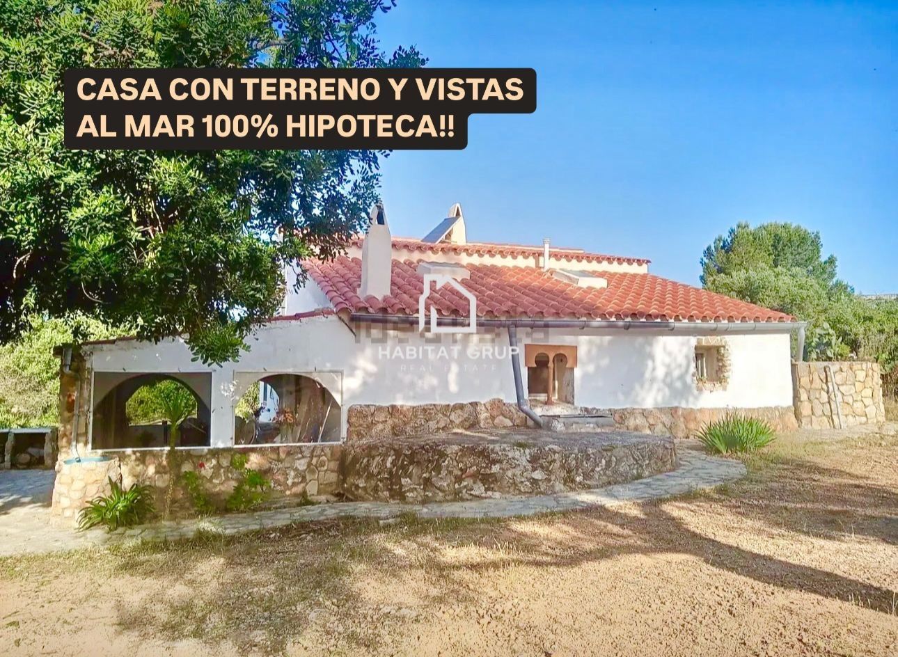 Vista exterior de Casa o xalet en venda en Camarles amb Calefacció, Jardí privat i Terrassa