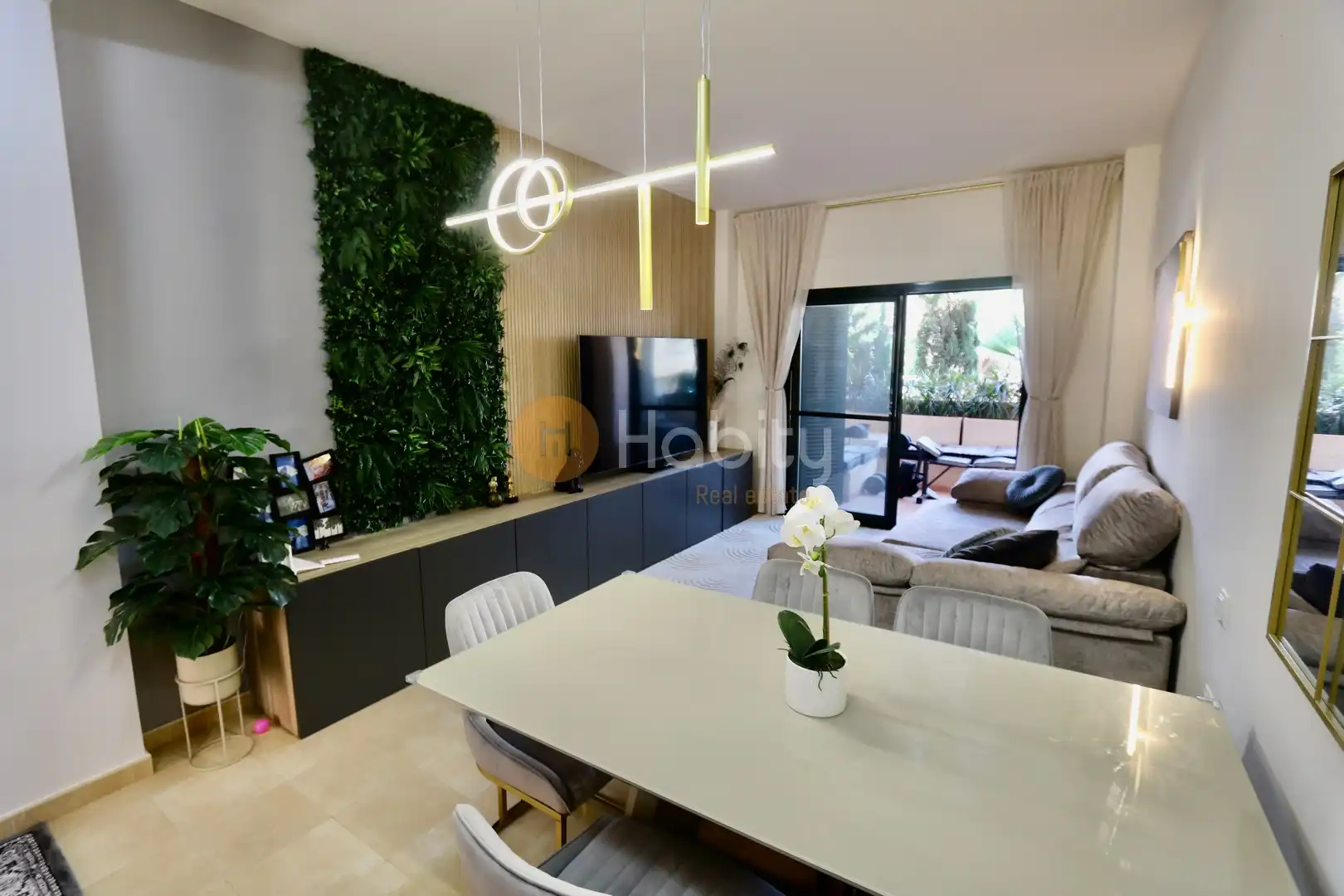 Wohnzimmer von Erdgeschoss zum Verkauf in Fuente Álamo de Murcia mit Klimaanlage, Heizung und Terrasse