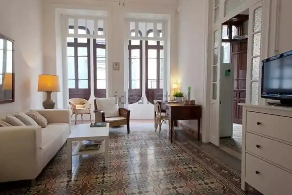 Sala de estar de Piso para compartir en Las Palmas de Gran Canaria con Terraza, Amueblado y Balcón