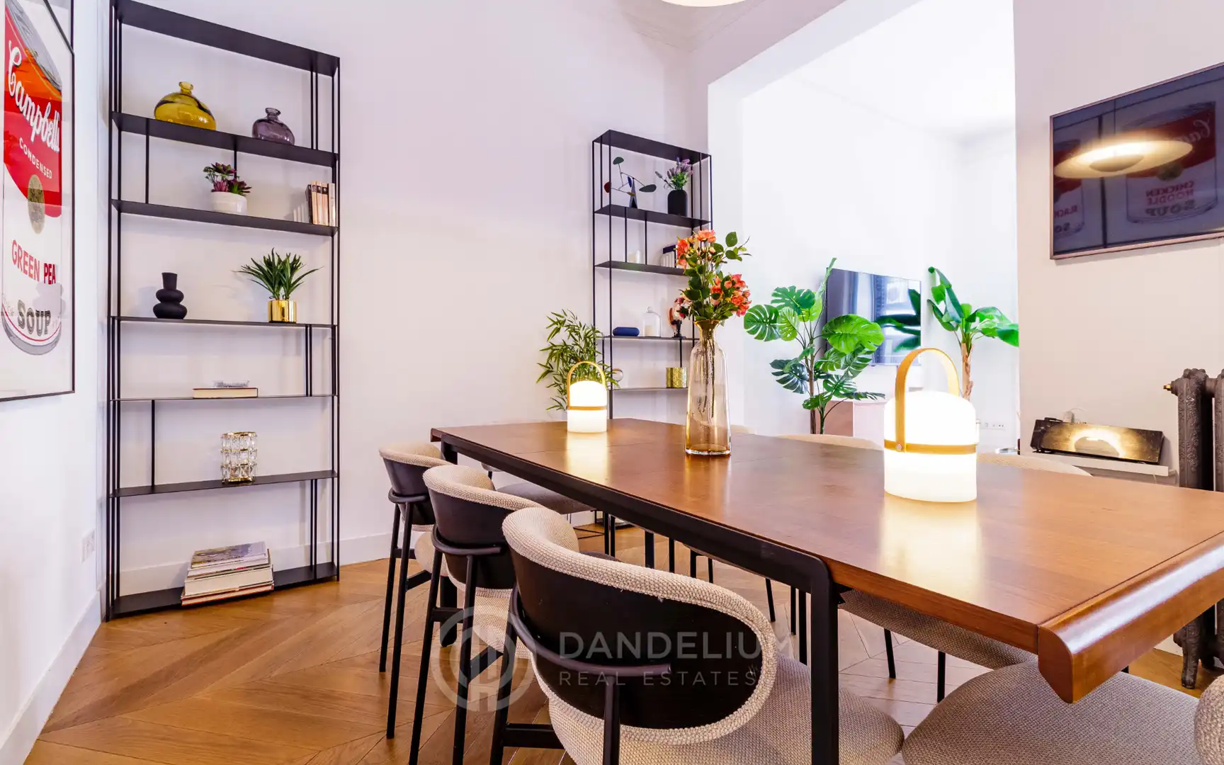 Comedor de Piso de alquiler en Madrid con Aire acondicionado, Calefacción y Parquet