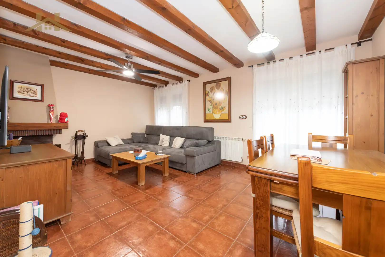 Sala de estar de Casa adosada en venta en Miraflores de la Sierra con Trastero, Amueblado y Horno