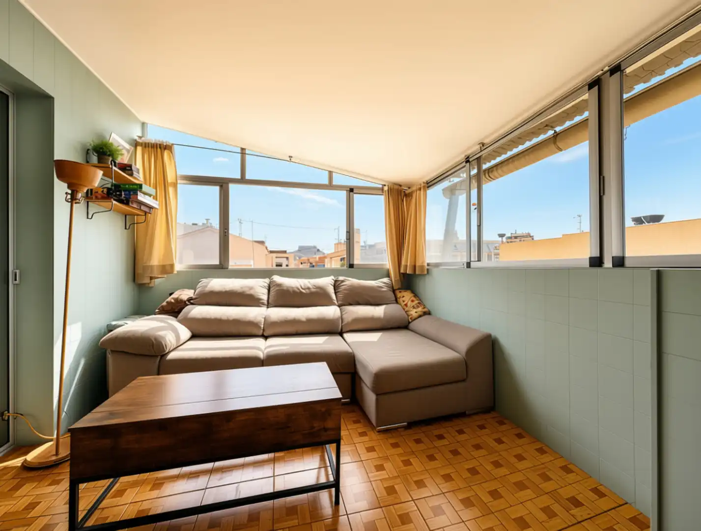 Wohnzimmer von Wohnung zum Verkauf in Alicante / Alacant mit Klimaanlage, Möbliert und Waschmaschine