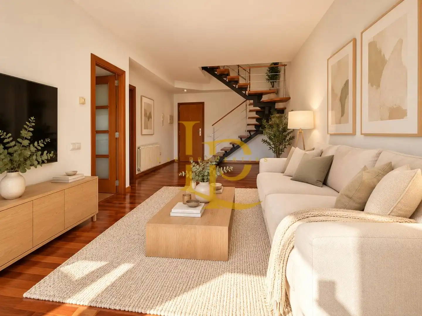 Sala d'estar de Dúplex en venda en Terrassa amb Calefacció, Parquet i Terrassa