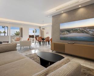 Living room of Planta baja to rent in Marbella  with Air Conditioner, Private garden and Parquet flooring