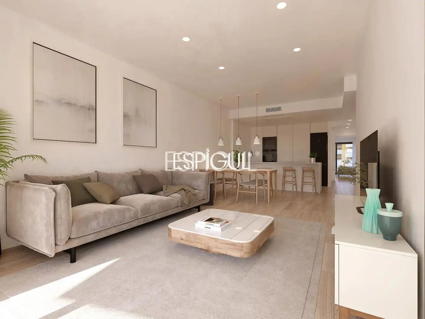 Living room of Flat for sale in Terrassa  with Air Conditioner, Heating and Terrace