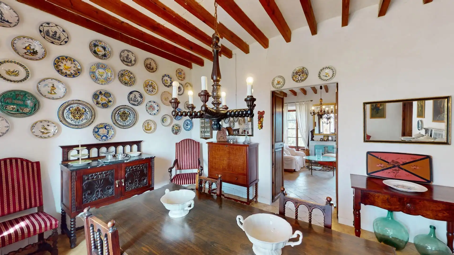 Esszimmer von Country house zum Verkauf in  Palma de Mallorca mit Privatgarten, Terrasse und Abstellraum