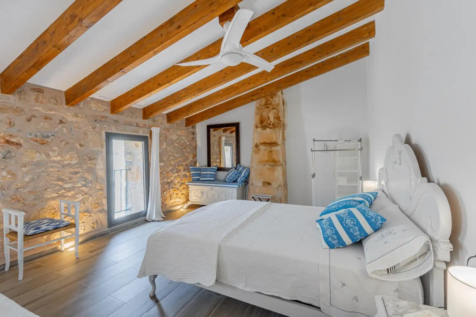 Schlafzimmer von Country house zur Miete in Manacor mit Klimaanlage, Heizung und Privatgarten