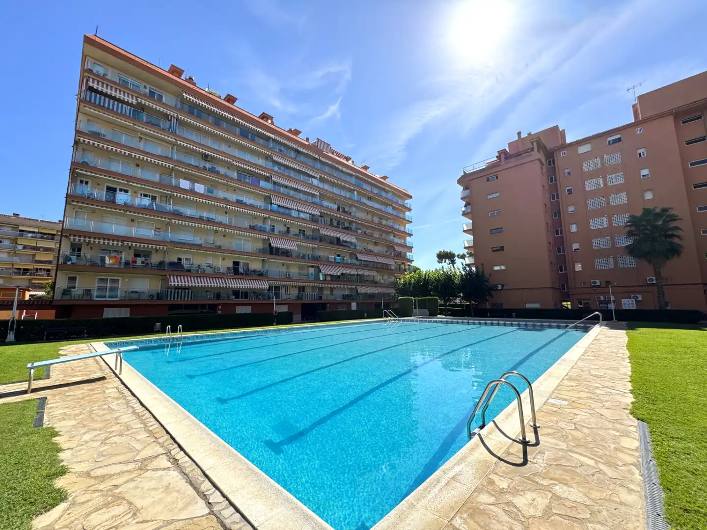 Swimming pool of Flat for sale in Santa Susanna  with Terrace, Furnished and Balcony