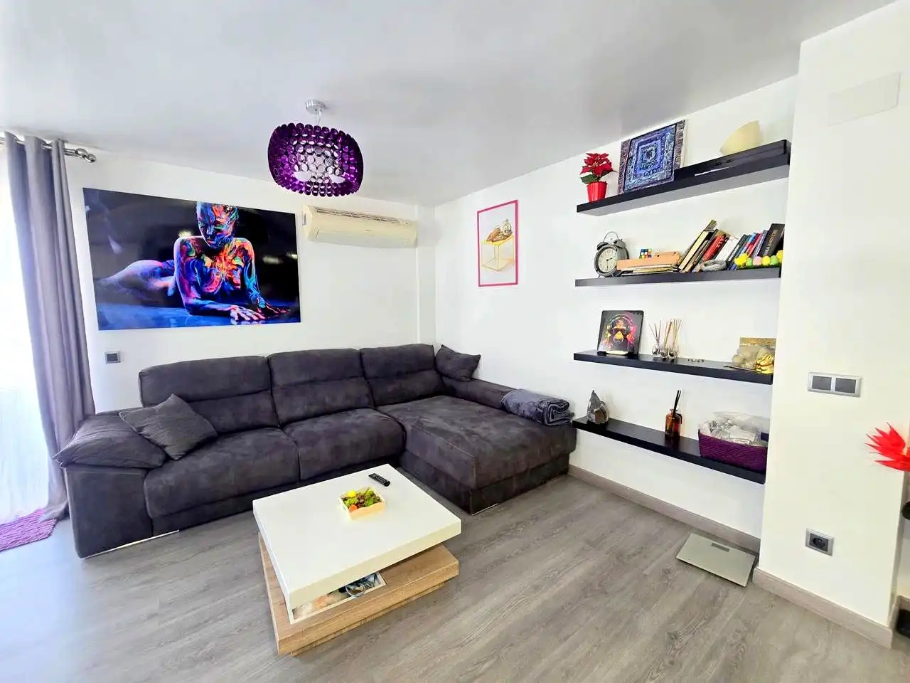 Wohnzimmer von Wohnungen zum Verkauf in Gandia mit Klimaanlage, Terrasse und Möbliert