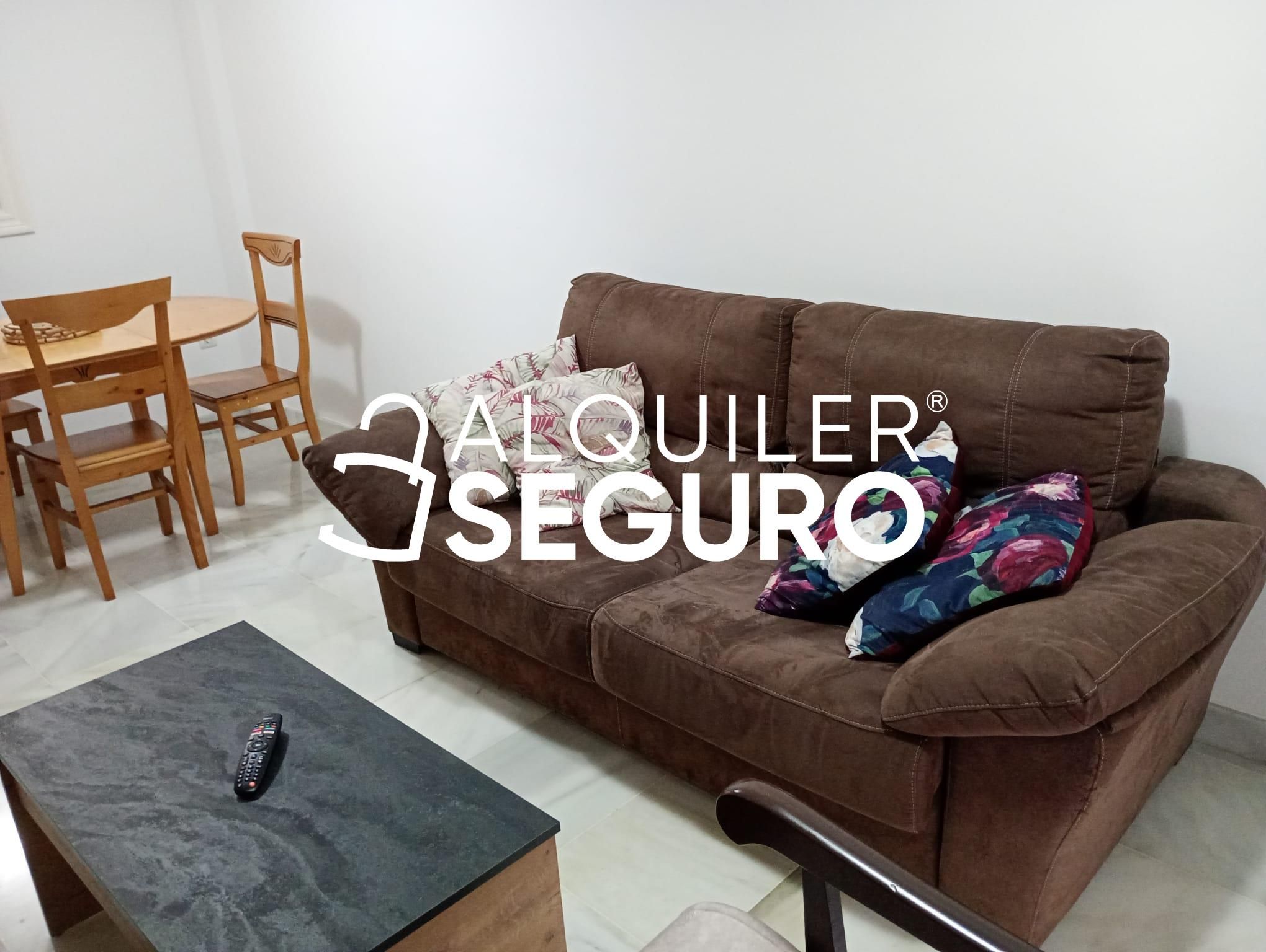 Sala d'estar de Pis de lloguer en Málaga Capital amb Aire condicionat, Terrassa i Moblat