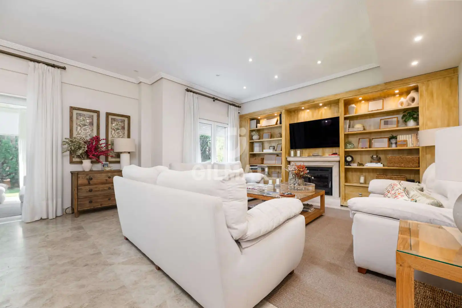 Living room of Houses for sale in Montequinto  with Heating, Private garden and Swimming Pool