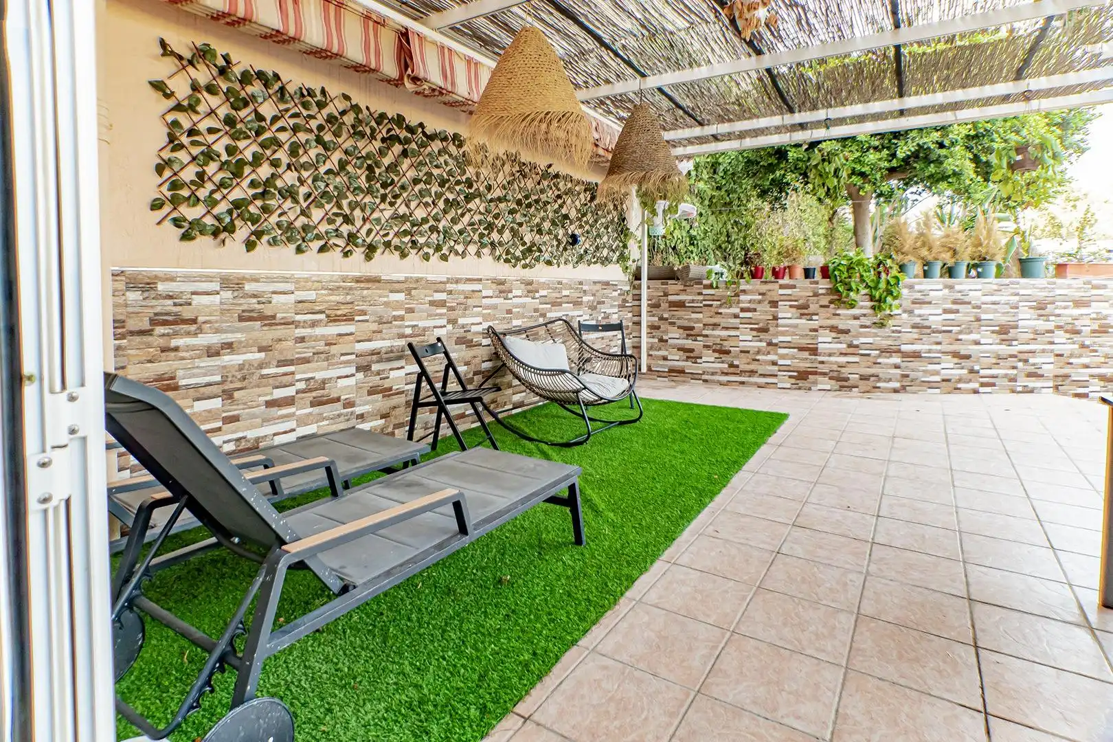 Terrassa de Casa adosada en venda en Vícar amb Aire condicionat, Calefacció i Jardí privat