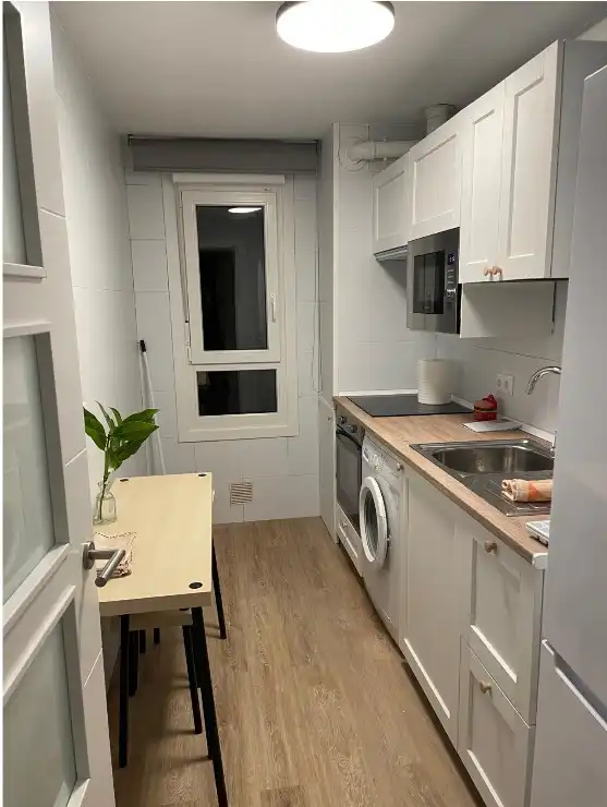 Küche von Wohnung zur Miete in Donostia - San Sebastián  mit Heizung, Parkett und Möbliert
