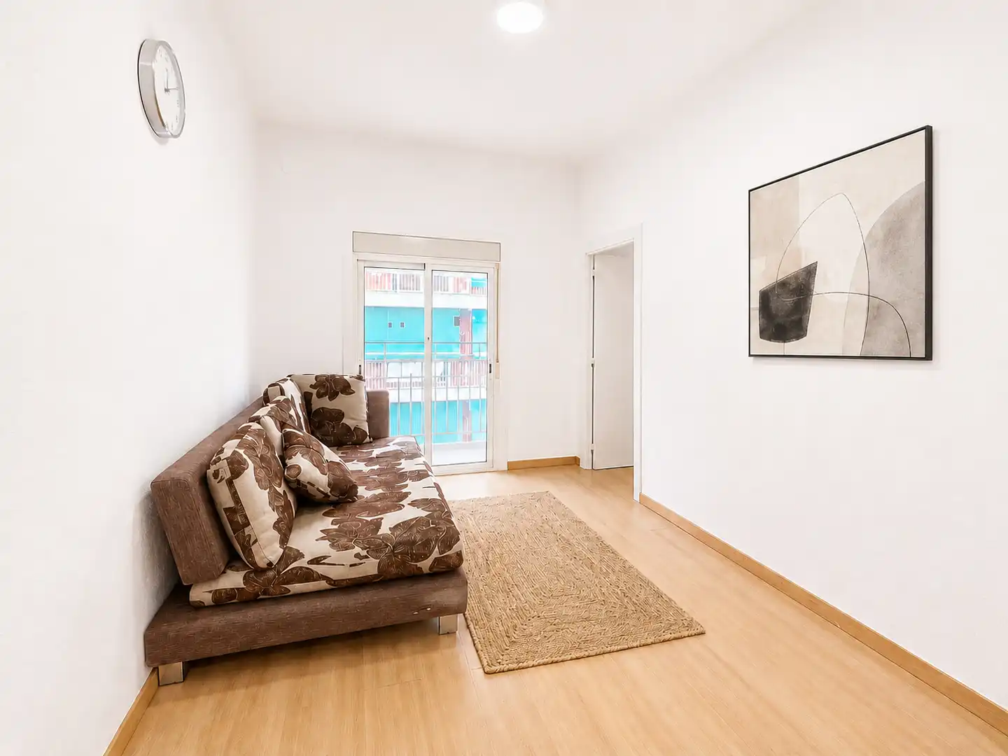Sala de estar de Piso en venta en Badalona con Parquet, Amueblado y Horno