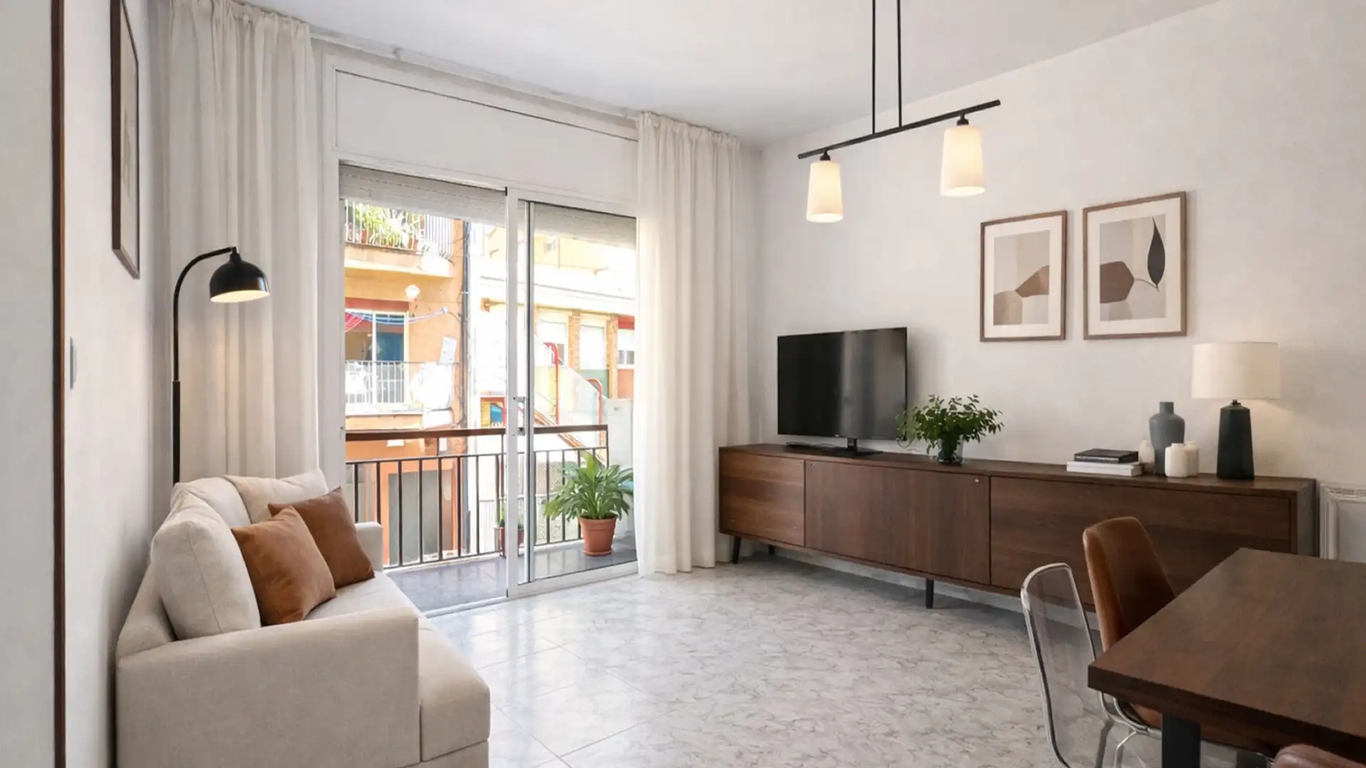 Living room of Flat for sale in Mollet del Vallès  with Air Conditioner, Heating and Balcony